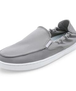 DREAM PAIRS Women’s Slip-ons Fashion Sneakers Comfortable Casual Loafers Shoes, Sdls2215w, Grey, Size 8.5