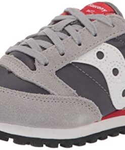 Saucony Jazz Original Sneaker, Grey/White/Lava, 2 US Unisex Big Kid