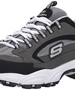 Skechers Sport Men’s Stamina Nuovo Cutback Lace-Up Sneaker,Charcoal/Black,11 2E US