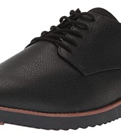 Dr. Scholl’s Men’s Sync Plain Toe Dress Casual Oxford, Black/Black Smooth, 12 US