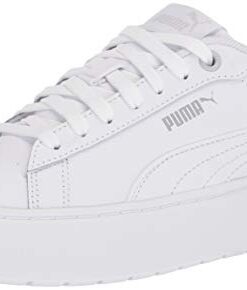 PUMA Women’s Smash Platform V2 Sneaker, White White, 10