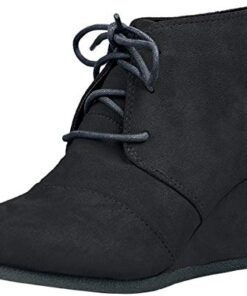 SODA Women’s Rex Lace-Up Oxford Ankle Booties (Black, 8.5 M US)