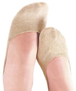 VERO MONTE 4 Pairs SPORTS No Show Socks Women – Cotton Liner Socks (NUDE, 6-7.5)