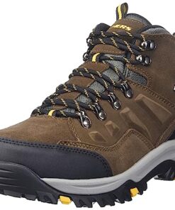 Skechers Men’s Relment Pelmo Hiking Boot, Khaki, 10.5 X-Wide