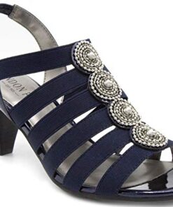 LONDON FOG Nanci Dress Sandals Navy 8 M US