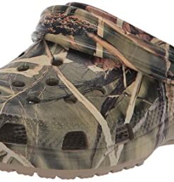 Crocs Kids’ Classic Realtree Clog | Camo Shoes , Khaki, 2 Little Kid