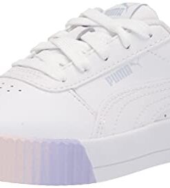 PUMA Carina Sneaker White-Halogen Blue, 4.5 US Unisex Big Kid