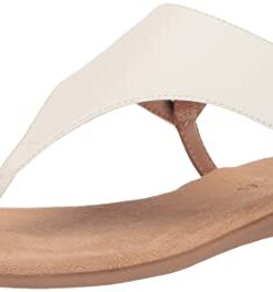 Aerosoles Womens IN CONCHLUSION Flat Sandal White 6.5