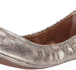 Lucky Brand Women’s Emmie Ballet Flat, Platinum, 10 M US