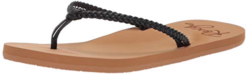 Roxy Women’s Costas Sandal Flip Flop, Black, 7 Medium US