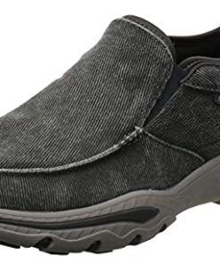 Skechers Men’s Relaxed Fit-Creston-Moseco Moccasin, Charcoal, 10.5 M US