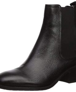 Kenneth Cole REACTION Women’s Salt Chelsea Ankle Boot, Black Leather, 7 M US