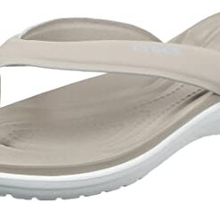 Crocs womens Women’s Capri V Sporty | Sandals for Women Flip Flop, Cobblestone, 9 US