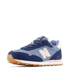 New Balance Girls 515 V1 Lace-Up Sneaker, Nb Navy/Quartz Pink, 5.5 Wide Big Kid