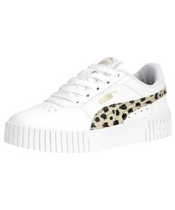 PUMA Carina 2.0 Sneaker, Animal White-Granola Black Gold, 2 US Unisex Little Kid