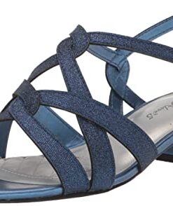 Easy Street Women’s Didi Heeled Sandal, Navy Glitter, 8.5