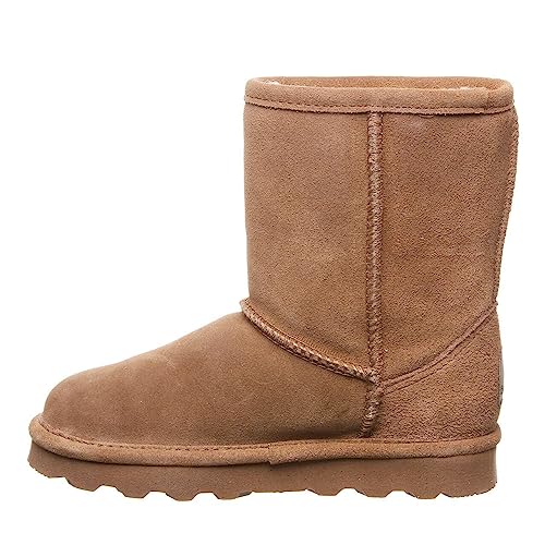 BEARPAW Elle Youth Hickory Size 4 | Youth’s Boot Classic Suede | Youth’s Slip On Boot | Comfortable Winter Boot