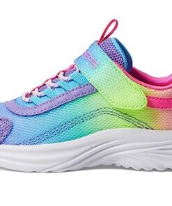 Skechers Kids Girls Dreamy Dancer-Ultra Rainbow Sneaker, Lavender/Multi, 2 Little Kid