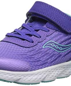 Saucony girls Wind Alternative Closure Running Shoe, Purple, 1.5 Wide Big Kid US