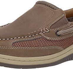 Margaritaville Men’s Anchor Slip On Boat Shoe, Brown, 10 M US