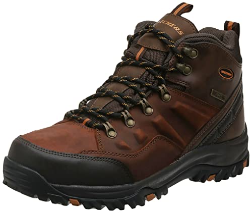 Skechers mens Relaxed Fit Resment Traven Hiking Boot, Dark Brown 1, 12 US