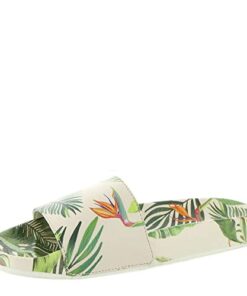 MUK LUKS Women’s Pool Party Slide Sandal, Jungle, Medium