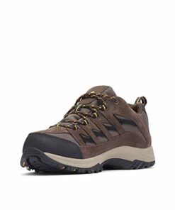 Columbia mens Crestwood Waterproof Hiking Shoe, Mud/Squash, 11 Wide US