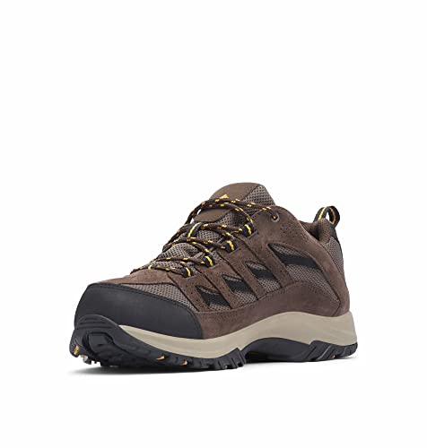 Columbia mens Crestwood Waterproof Hiking Shoe, Mud/Squash, 11 Wide US
