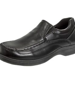 French Toast Boys Shoes – Kids Oxford School Uniform Loafer Church Dress Shoes Slip-On Faux-Leather (Size 2 Big Kid) (Black)