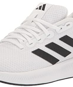 adidas Women’s Run Falcon 3.0 Sneaker, White/Black/Black, 7