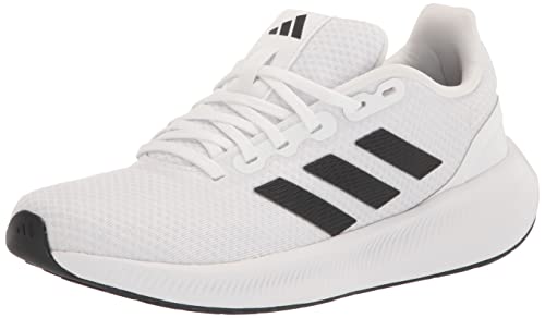 adidas Women’s Run Falcon 3.0 Sneaker, White/Black/Black, 7