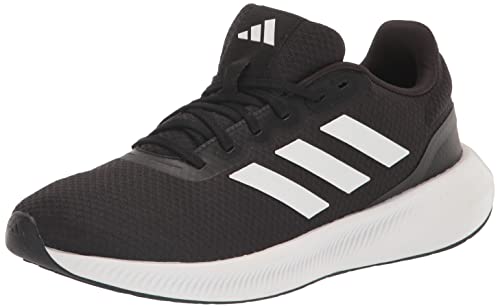 adidas Men’s Run Falcon 3.0 Shoe, Black/White/Black, 8