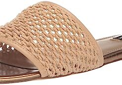 NINE WEST Women’s Mends Flat Sandal, Natural 110, 5