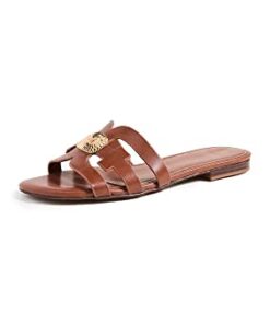 Sam Edelman Women’s Bay Flat Sandal, Dk Bourbon Radiant, 7