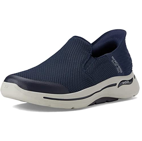 Skechers Men’s Gowalk Arch Fit Slip-Ins-Athletic Slip-On Casual Walking Shoes with Air-Cooled Foam Sneaker, Navy, 10.5 X-Wide