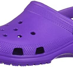 Crocs Unisex-Child Classic Clogs, Neon Purple, 8 Toddler