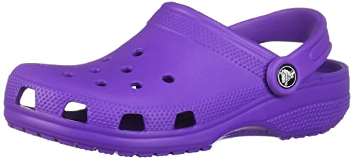 Crocs Unisex-Child Classic Clogs, Neon Purple, 8 Toddler
