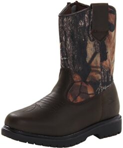 Deer Stags Boy’s Tour Pull-On Boot, Camouflage/Brown, 12 Little Kid