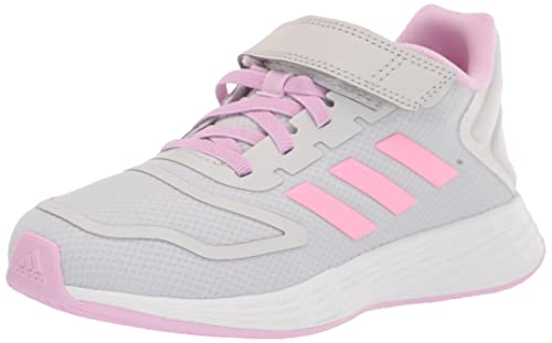 adidas Duramo 10 Running Shoe, Dash Grey/Beam Pink/Bliss Lilac (Cross Strap), 3 US Unisex Little Kid