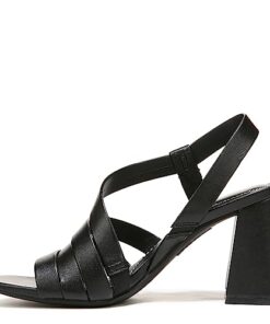 LifeStride Women’s Broadway Strappy Dress Sandal Heeled, Black, 10 Wide