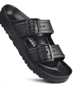 AEROTHOTIC Women’s Arcus Comfort EVA Beach Slide Sandals (Arcus Black, 8)