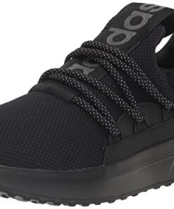 adidas Men’s Lite Racer Adapt 5.0 Running Shoe, Black/Black/Grey, 12