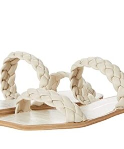 Dolce Vita Women’s INDY Flat Sandal, Ivory Stella, 8