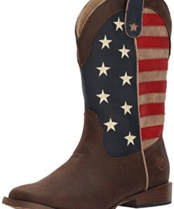 Roper Little Kids American Patriot Boot, Brown, 11