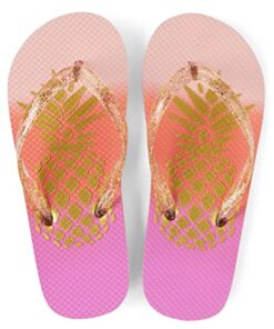 The Children’s Place Girls Everyday Flip Flops Sandal, Pineapples, 3-4 Big Kid