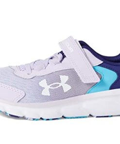 Under Armour Girls Pre-School Assert 9 Alternate Closure Running Shoe, (502) Nebula Purple/Sonar Blue/White, 11 Little Kid