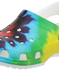 Crocs unisex child Classic Tie Dye Clog, Multi, 9 Toddler