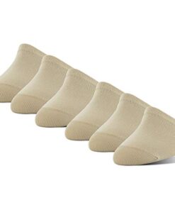 Peds Women’s Mule Toe Capper No Show Socks, 6-Pairs, Nude, Shoe Size: 5-10