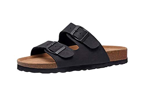 CUSHIONAIRE Women’s, Lane Slide Sandals Black 8 M