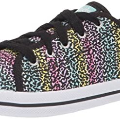 Keds Kickstart Sneaker, Black/Rainbow, 5.5 US Unisex Little Kid